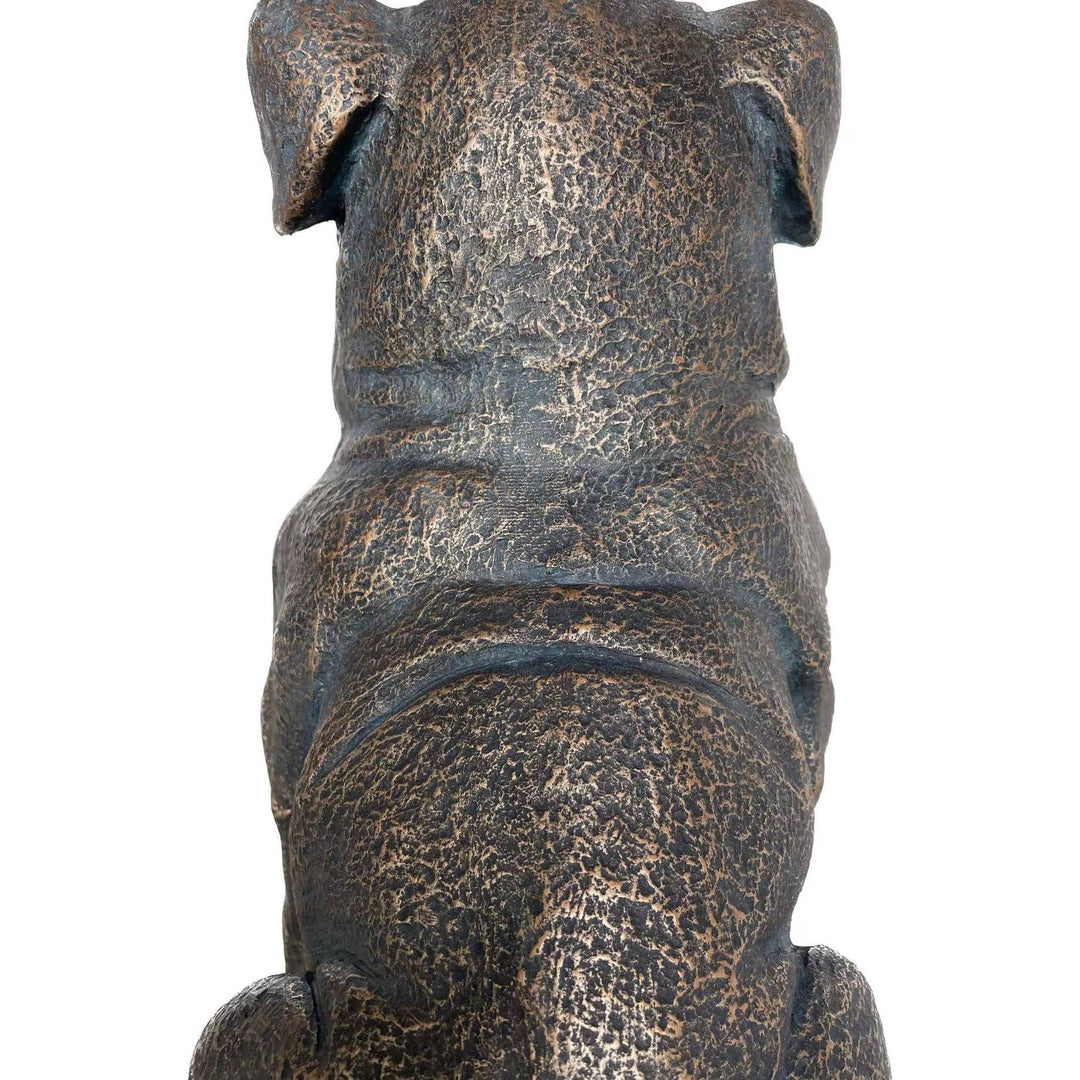 Sitting Bulldog Garden
 Resin Statue 16"