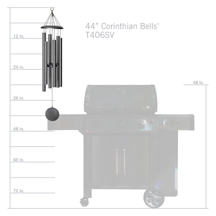 Corinthian Bells® 44-inch Windchime - Black